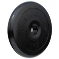 Produktbild: GORILLA SPORTS® Hantelscheiben - Einzeln/Set, 1,25kg, 2,5kg, 5kg, 10kg, 15kg, 20kg, 25kg, 27,5kg, 30kg Gewichte, 30/31mm Bohrung, Gusseisen, Gummiert, Schwarz - Gewichtsscheiben, Hantelset