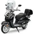 Produktbild: Motorroller 50 ccm Burnout EasyCruiser Schwarz Metallic 45 km/h