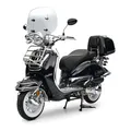 Produktbild: Motorroller Easycruiser Chrome Edition 50ccm Euro 5 Retro Roller 45km/h (Schwarz)