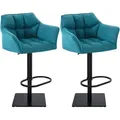 Produktbild: CLP Barhocker, Türkis, Textil, 64x88x45 cm, Esszimmer, Barmöbel, Barhocker