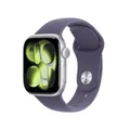 Produktbild: Apple Watch Series 11 GPS 42mm Silver Aluminium Case with Purple Fog Sport Band - M/L (MEU74ZR/A)