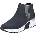 Produktbild: Rieker Damen Chelsea Boot Keilabsatz Elastikeinsatz Stiefelette X6361, Größe:41 EU, Farbe:Blau - Blau - 41