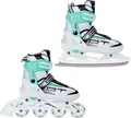 Produktbild: 2in1 Raven Inline Skates Profession White/Mint 35-39 verstellbar