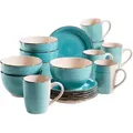 Produktbild: Mäser Frühstücksset, Türkis, Keramik, 18-teilig, 390 ml,700 ml, Essen & Trinken, Geschirr, Geschirr-Sets, Kaffeeservice