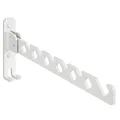 Produktbild: Baitang Aluminiumlegierung Faltbarer Kleiderbügel, Kleiderhaken Haken, Wand Kleiderbügel, Wandhaken, verwendet für hängende Kleidung in Balkonen, Bädern, Korridoren (White)