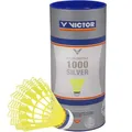 Produktbild: VICTOR Badminton-Bälle Nylon Shuttle 1000 Silver, Trainingsball, mittel, gelb, 3 Stück