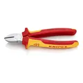 Produktbild: KNIPEX 70 06 180 Seitenschneider isoliert mit Mehrkomponenten-Hüllen, VDE-geprüft verchromt 180 mm