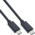 Produktbild: InLine USB 3.2 Gen.2x2 Kabel, USB-C Stecker/Stecker, schwarz, 1m, 1 m, USB C, USB C, USB 3.2 Gen 2 (3.1 Gen 2), Schwarz