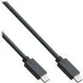 Produktbild: INLINE - USB-Kabel - USB-C (M) bis USB-C (M) - USB 3.2 Gen 2 - 20 V - 5 A - 1 m - USB-Stromversorgung (100 W) - Schwarz