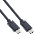 Produktbild: InLine® USB 3.2 Gen.2x2 Kabel, USB-C Stecker/Stecker, schwarz, 1m