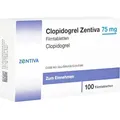 Produktbild: Clopidogrel Zentiva 75 mg Filmtabletten 100 St