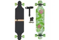 Produktbild: FunTomia Longboard Longboard in 3 Flex Stufen Camber Ahornholz + T-Tool mit LED Rollen, Camber Twin Tip