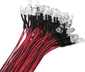 Produktbild: Dekoration und Beleuchtung: 50 Vorverdrahtete LED, 12V Rot