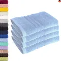 Produktbild: Lavea 4er Set Handtuch 50x100cm, Frottierserie Elena, Delphinblau