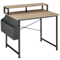 Produktbild: tectake® Schreibtisch, Industrial Style, mit Monitorständer und Aufbewahrungstasche, 120 x 60 x 110 cm