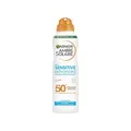 Produktbild: Garnier Ambre Solaire SPF 50+ Sensitive Advanced Dry Mist Sonnencreme-Spray, wasserfester und nicht fettender Sonnenschutz, parfümfrei, UVA- und UVB-Schutz, von Cruelty Free International anerkannt,