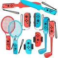 Produktbild: Hurtel Nintendo Switch Sport 10-in-1 Familien-Zubehörset - Rot und Blau (Switch) (5907769384547)