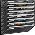 Produktbild: easypag 8-Fach Metall Zeitschriftenhalter Wand Schwarz