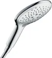 Produktbild: hansgrohe Raindance Select S - Duschkopf, Handbrause mit 3 Strahlarten, runde Duschbrause (150 mm), Brausekopf mit Antikalk-Funktion, Chrom, 28588000