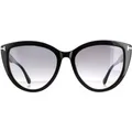 Produktbild: Tom Ford Cat Eye Damen glänzend schwarz Rauch Gradient Isabella FT0915