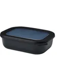 Produktbild: Mepal Multi Bowl Cirqula Rectangular - Mikrowellen Geschir - Geeignet als Luftdichte Aufbewahrungsbox für den Kühlschrank, Mikrowellengeschirr & als Frischhaltedosen - 1000 ml - Nordic black