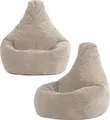 Produktbild: 2er Set icon Sitzsack-Sessel Bean Bag Flauschig Dalton Für Kinder, Lila, Cord, Kindersitzsack, Groß, Sitzsack Kinder mit Füllung - Hergestellt in Deutschland