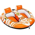 Produktbild: VEVOR Fun Tube Set zum Bootfahren, Aufblasbare Schleppboote für 1–2 Personen, 154 kg Wassersport-Schleppschlauch zum Ziehen von Booten – mit Haltegriffen, 840D Vollnylon-Überzug, Sicherheitsventil