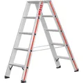 Produktbild: Hymer-Leitern Stufenstehleiter. beidseitig begehbar. 2x5 Stufen.Länge 1.30 m (Stehleiter, 130 cm) (802410)
