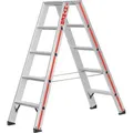 Produktbild: Hymer Stehleiter 802410, aus Aluminium mit 2 x 5 Stufen