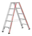 Produktbild: Hymer Stufenstehleiter 2x5 Stufen (beidseitig begehbar, verstärkte Stufen, Spreizsicherung) 802410