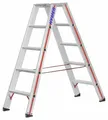 Produktbild: Hymer Stufen-Stehleiter, beidseitig begehbar 2x5 Stufen, Gewicht 6,8 kg- 802410