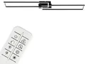 Produktbild: Briloner Leuchten LED Deckenleuchte 3145015 FRAME, CCT - über Fernbedienung, Nachtlichtfunktion, Timerfunktion, LED fest integriert, Kaltweiß, Neutralweiß, Tageslichtweiß, Warmweiß, Deckenlampe, 110x24,8x7,8cm, Schwarz, 40W, Wohnzimmer, Schlafzimmer