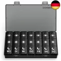 Produktbild: Tablettenbox 7 Tage 3 Fächer, Pillendose Pillendose Morgens Mittags Abends 21