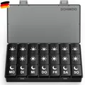 Produktbild: Tablettenbox 7 Tage 3 Fächer, Pillendose Pillendose Morgens Mittags Abends 21 