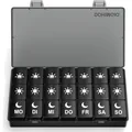 Produktbild: Tablettenbox 7 Tage 3 Fächer Pillendose Medikamentendosierer Schwarz