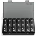 Produktbild: Pillenbox 21-7 Tage 3 Fächer Schwarz Multi-Color Schwarz