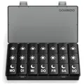 Produktbild: Tablettenbox 7 Tage 21 Fächer Pillendose Medikamentendosierer Schwarz