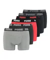 Produktbild: PUMA Basic Boxer 6er Pack graurotschwarz, M Herren