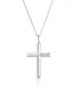 Produktbild: Kuzzoi Lange Kette Herren mit Kreuz Oxidiert Massiv 925 Silber, Kreuz