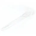 Produktbild: Einweggabel 100 Stück Mehrweg-Plastikgabel, transparent, 17,5 cm Besteck, Menügabeln wiederverwendbar, spülmaschinengeeignet, recyclebar weiß