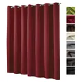 Produktbild: heimtexland Gardine XXL Ösenschal Blickdicht Verdunkelungsgardine Thermogardine HxB 245x275 cm Vorhang zur Kälte- und Wärmeisolierung …auspacken, aufhängen, fertig! Dekoschal Typ139 (Bordeaux)
