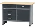Produktbild: Werkbank Küpper 1200 x 840 x 600 mm 5 Schubladen 1 Tür grau