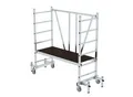 Produktbild: Munk Klappgerüst 4-fach Sprossen, Arbeitshöhe 300 mm, 150 kg, mobil, platzsparend, Rechteckrohr-Holme, Ø 125 mm Rollen