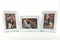 Produktbild: levandeo 3er Set Bilderrahmen Weiß für je 1 Foto 10x15 cm - Barock Antik nostalgisch Nostalgie Landhaus - Fotogalerie Fotorahmen Fotoaufsteller Einzelrahmen