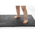 Produktbild: Seamarkt Badematte Chenille Rutschfeste Badematte grau 80 cm x 50 cm