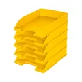 Produktbild: Leitz Briefkorb Standard A4, 5er Pack, Briefablage in Premium-Qualität, Stapelbare Ablagefächer als Schreibtisch-Organizer, Kombinierbar mit Plus-Serie, Gelb, 52270015