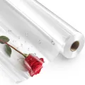 Produktbild: 40CM x 30M Geschenkfolie Transparent, Klare Cellophanfolie Rolle, Klarsichtfolie Verpackungspapier Packpapier für Blume, Geschenk Baskt Verpackung, Leckereien Wrap