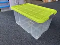 Produktbild: Aufbewahrungsbox mit Deckel auf Rollen Kunststoffbox Lagerbox Regalbox 55L