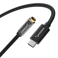 Produktbild: Sabrent USB-C auf kopfhörer | USB TYP C auf Klinke 3,5 mm | USB Externe Soundkarte | Audio zu USB Adapter | USB soundkart konverter for Samsung Galaxy, PS4, PS5, Windows und Mac, 50cm Kabel (CB-UC35)
