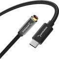 Produktbild: SABRENT USB C Soundkarte USB C auf Klinke 3,5mm Audio Adapter 50cm Kabel
